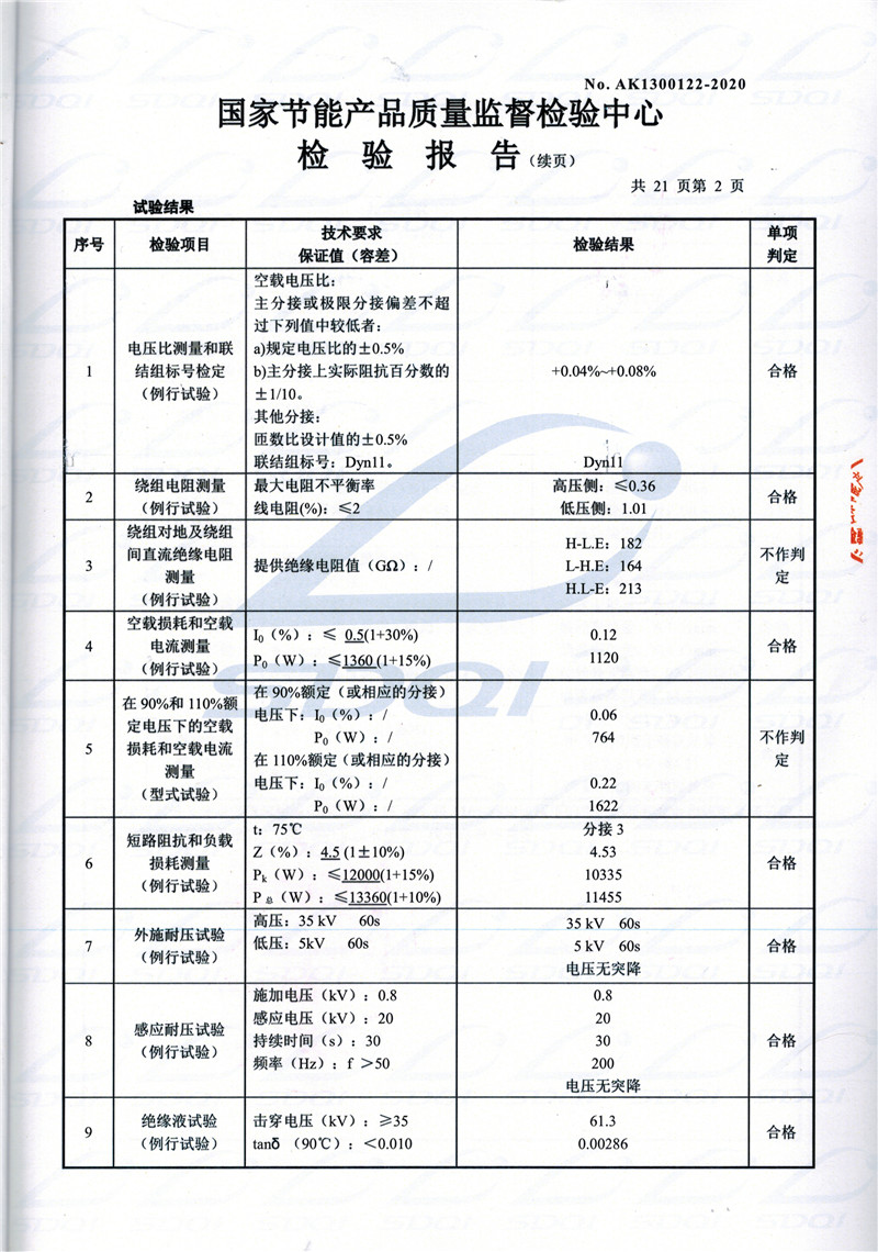 高低压试验报告-S11-1250陆良陆良陆良油浸式变压器-2.jpg
